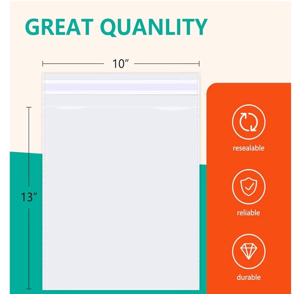 20- 10x13 clear cellophane bags - Picture 2 of 2